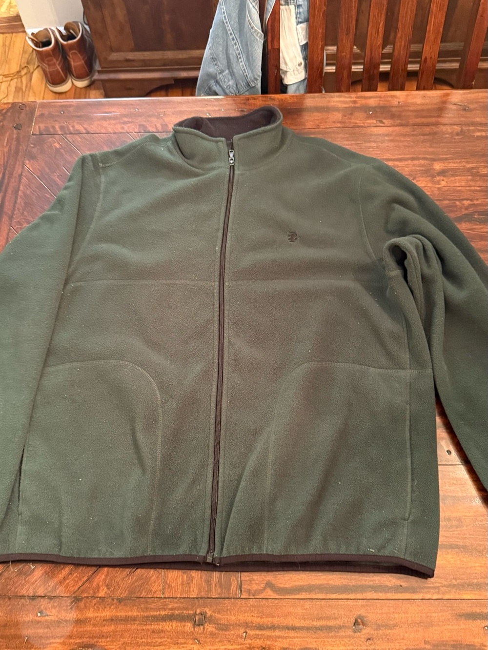 Izod Men's Forest Green Full-Zip Fleece Jacket